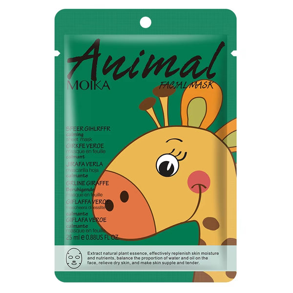 8Pcs Animal Moisturizing Face Mask Improve Roughness & Dryness Skin Care Smoothing Facial Collagen Hyaluronic Acid Sheet Masks