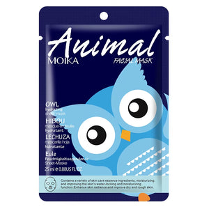 8Pcs Animal Moisturizing Face Mask Improve Roughness & Dryness Skin Care Smoothing Facial Collagen Hyaluronic Acid Sheet Masks
