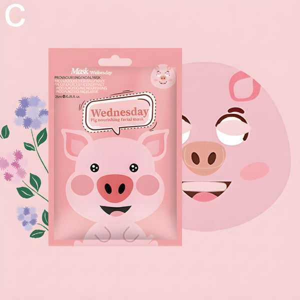 1/7 Day Facial Mask Pack, Cartoon Edition