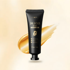 Revitalize Your Skin with LAIKOU 24K Gold Sakura Peeling Face Mask - Anti-Wrinkle, Whitening, and Blackhead Removal Treatment