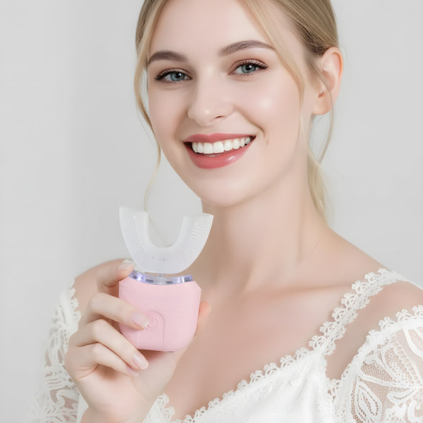 Electric U-Shaped Pink Toothbrush