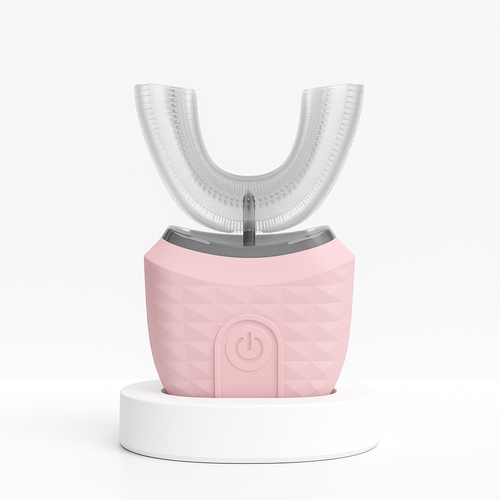 Electric U-Shaped Pink Toothbrush