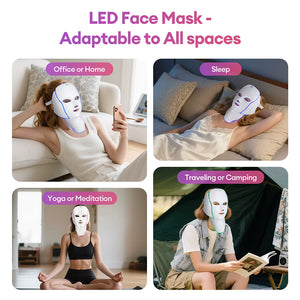 7-Color LED Face & Neck Mask | Anti-Aging Light Therapy Device