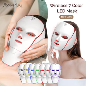 7-Color LED Face & Neck Mask | Anti-Aging Light Therapy Device