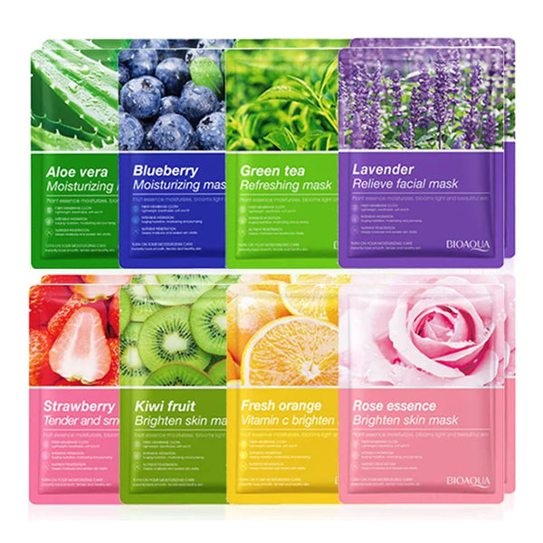 Revitalize Your Skin with 8Pcs Natural Plant Face Masks - Hydrating, Firming, and Perfect for All Skin Types!