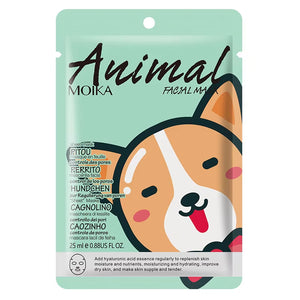 8Pcs Animal Moisturizing Face Mask Improve Roughness & Dryness Skin Care Smoothing Facial Collagen Hyaluronic Acid Sheet Masks