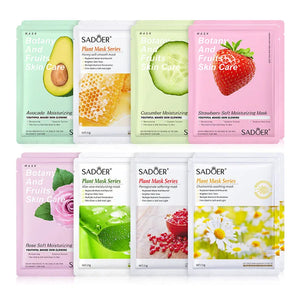 Revitalize Your Skin with 8Pcs Natural Plant Face Masks - Hydrating, Firming, and Perfect for All Skin Types!