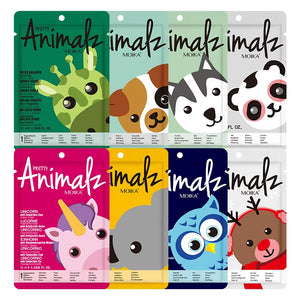8Pcs Animal Moisturizing Face Mask Improve Roughness & Dryness Skin Care Smoothing Facial Collagen Hyaluronic Acid Sheet Masks